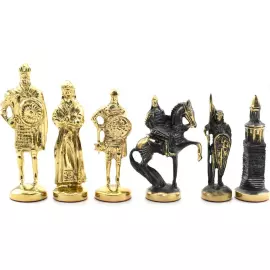 Шахматы из креноида, мрамора и долерита "Русь"